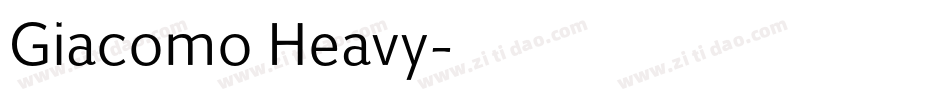 Giacomo Heavy字体转换